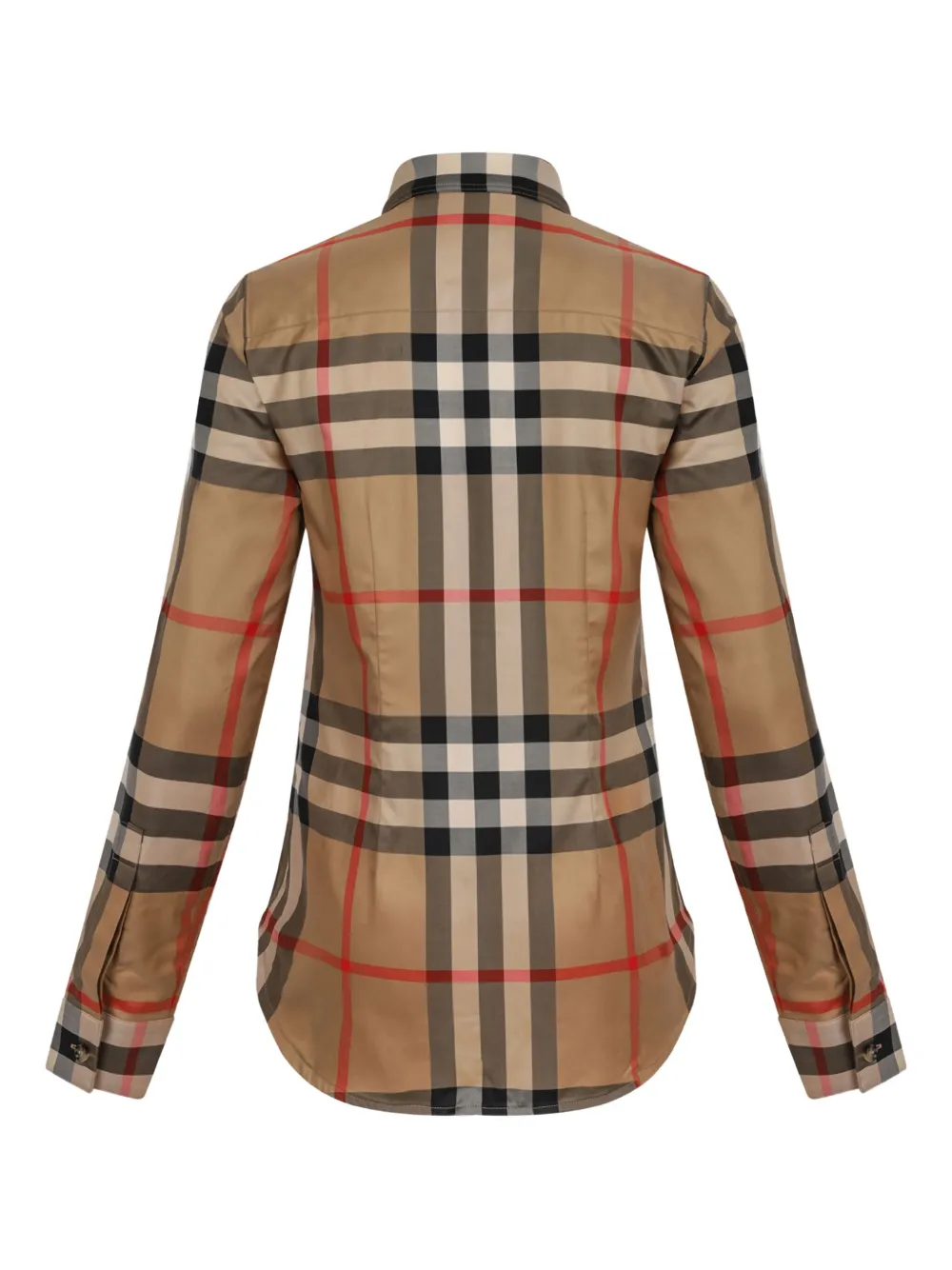 Рубашка Burberry в клетку, хлопок 100%, нейтральный — фото 2