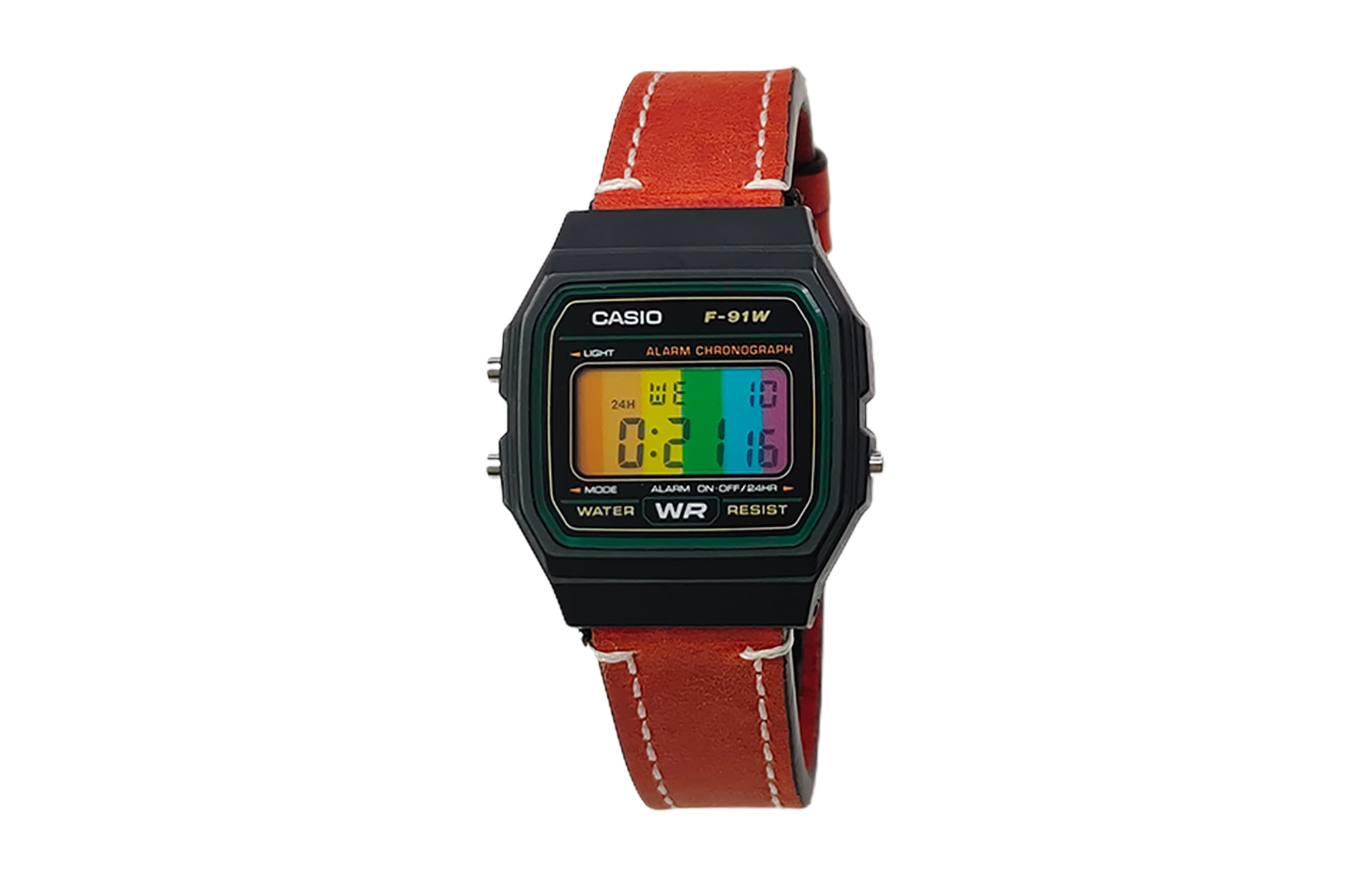 

CASIO Мужские часы Retrofit Series с кварцевым механизмом и ремешком из натуральной кожи, черный циферблат