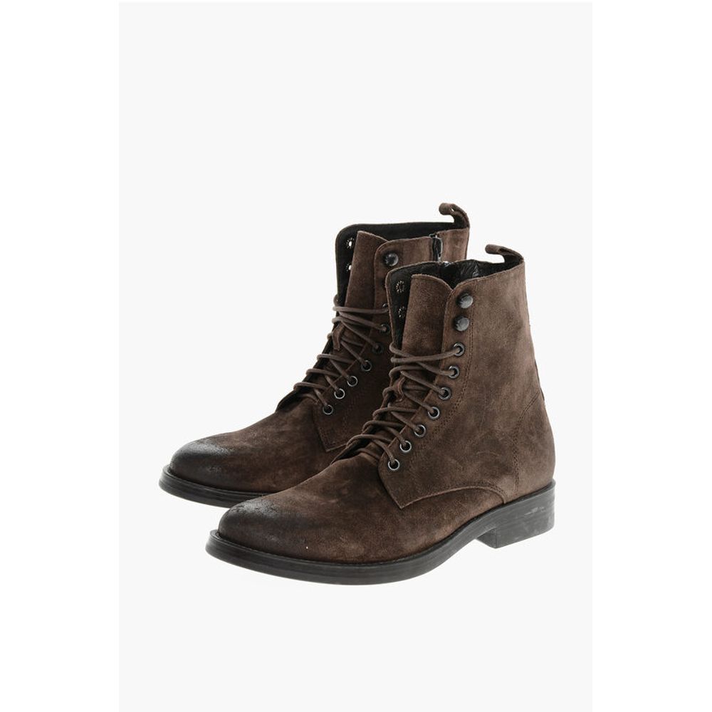 

Ботинки из однотонной замши с боковой молнией Corneliani, Brown