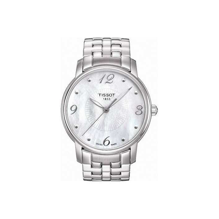 

TISSOT Часы Lihuan Collection Quartz Movement Women's Watch 38mm White Dial Stainless Steel Case Stainless Steel Watchband, Silver White Strap