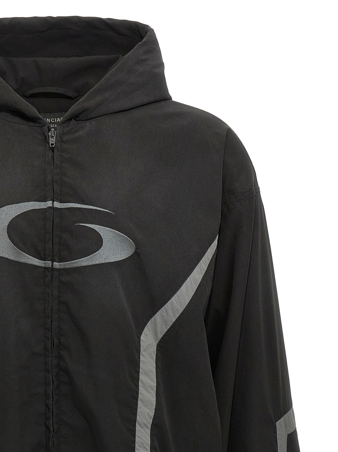 Спортивная куртка «Tracksuit Loop Sports Icon Ampia» BALENCIAGA, черный — фото 3