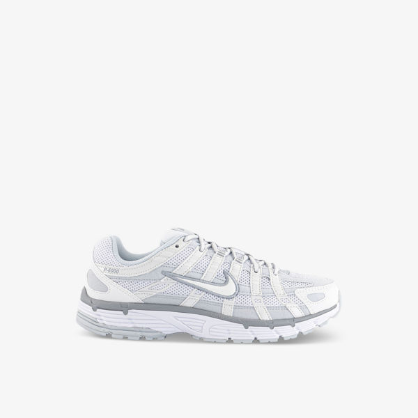 

Кроссовки Nike P-6000 из кожи и сетки с вышитым логотипом, белый