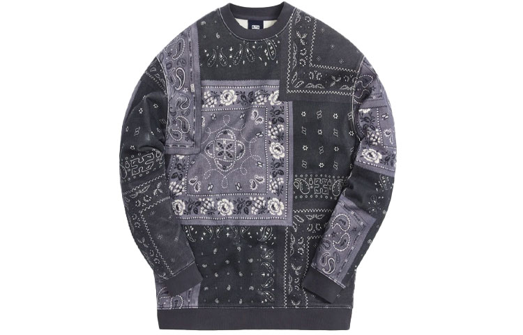 

Толстовка Deconstructed Bandana Crewneck KITH, черный