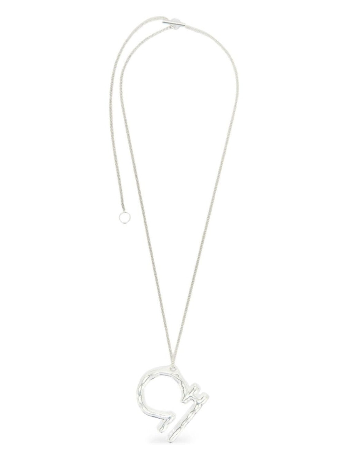 

Серебряное колье с подвеской Jil Sander, серебряный
