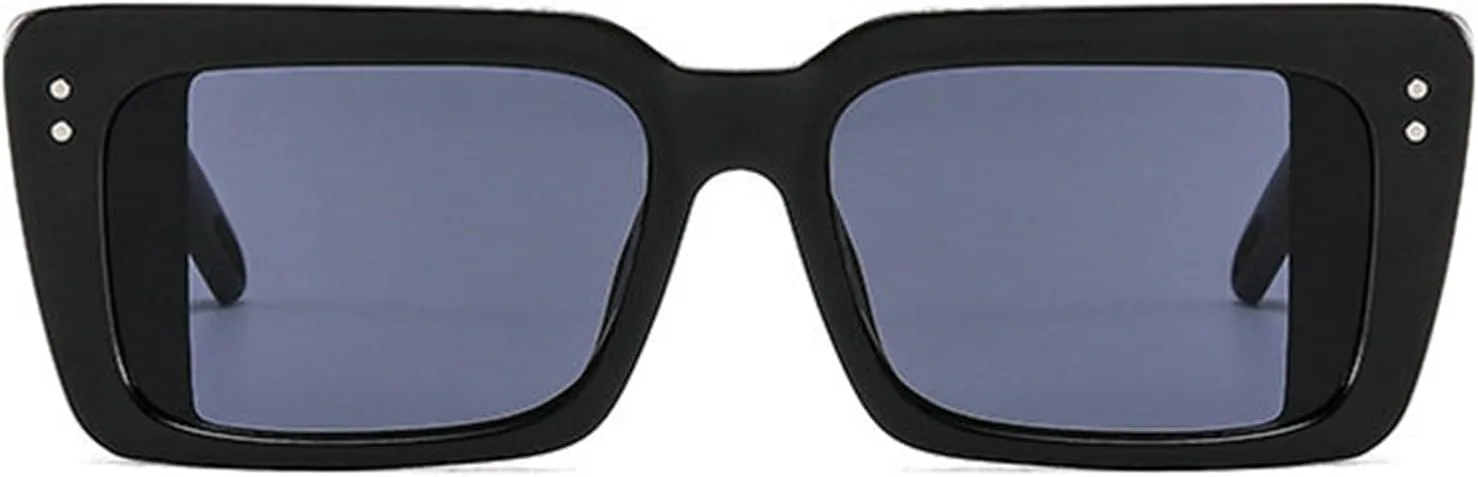 

Солнцезащитные очки Willochra в квадратной оправе для женщин и мужчин, массивные прямоугольные солнцезащитные очки черного цвета с защитой UV400, цвет F27, C2