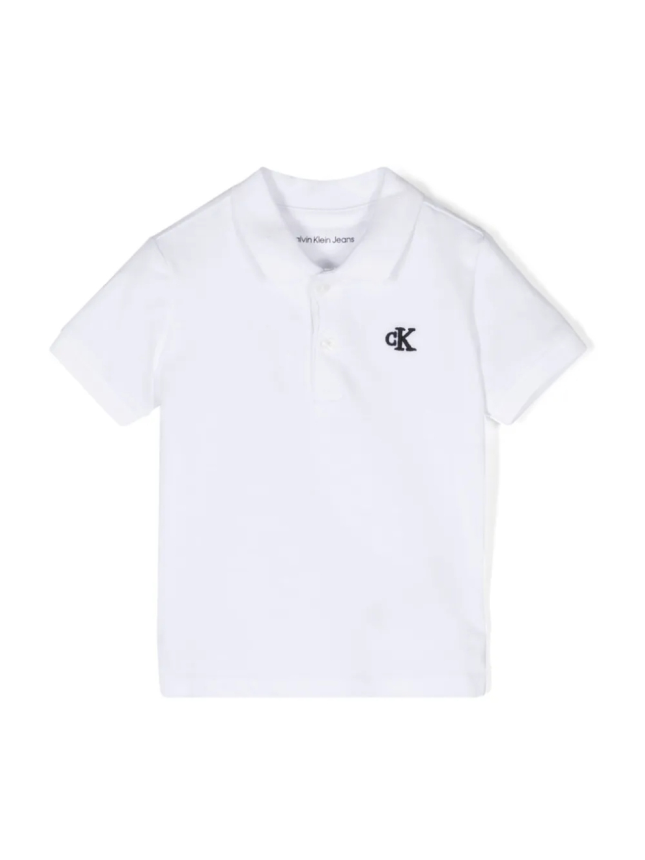 

Calvin Klein Kids рубашка поло с вышитым логотипом, белый