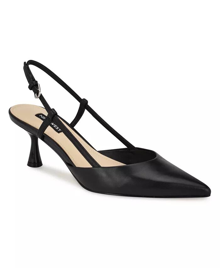 Женские туфли-лодочки Rhonda с острым носком на зауженном каблуке Nine West, черный
