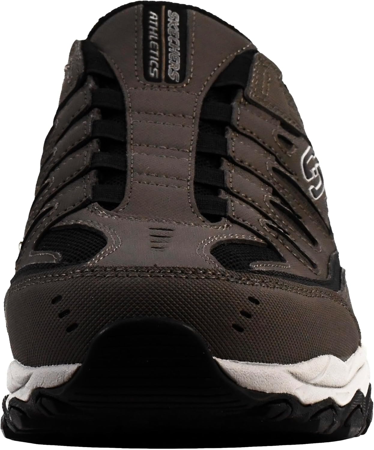 Мужские мокасины Skechers Afterburn M. Fit Ridgeburn без застежек с легким надеванием, коричневый — фото 2