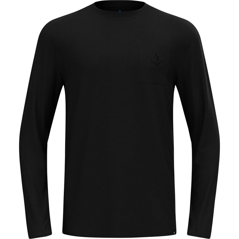 

Мужская рубашка Merino 200 с карманами и длинным рукавом Odlo, черный