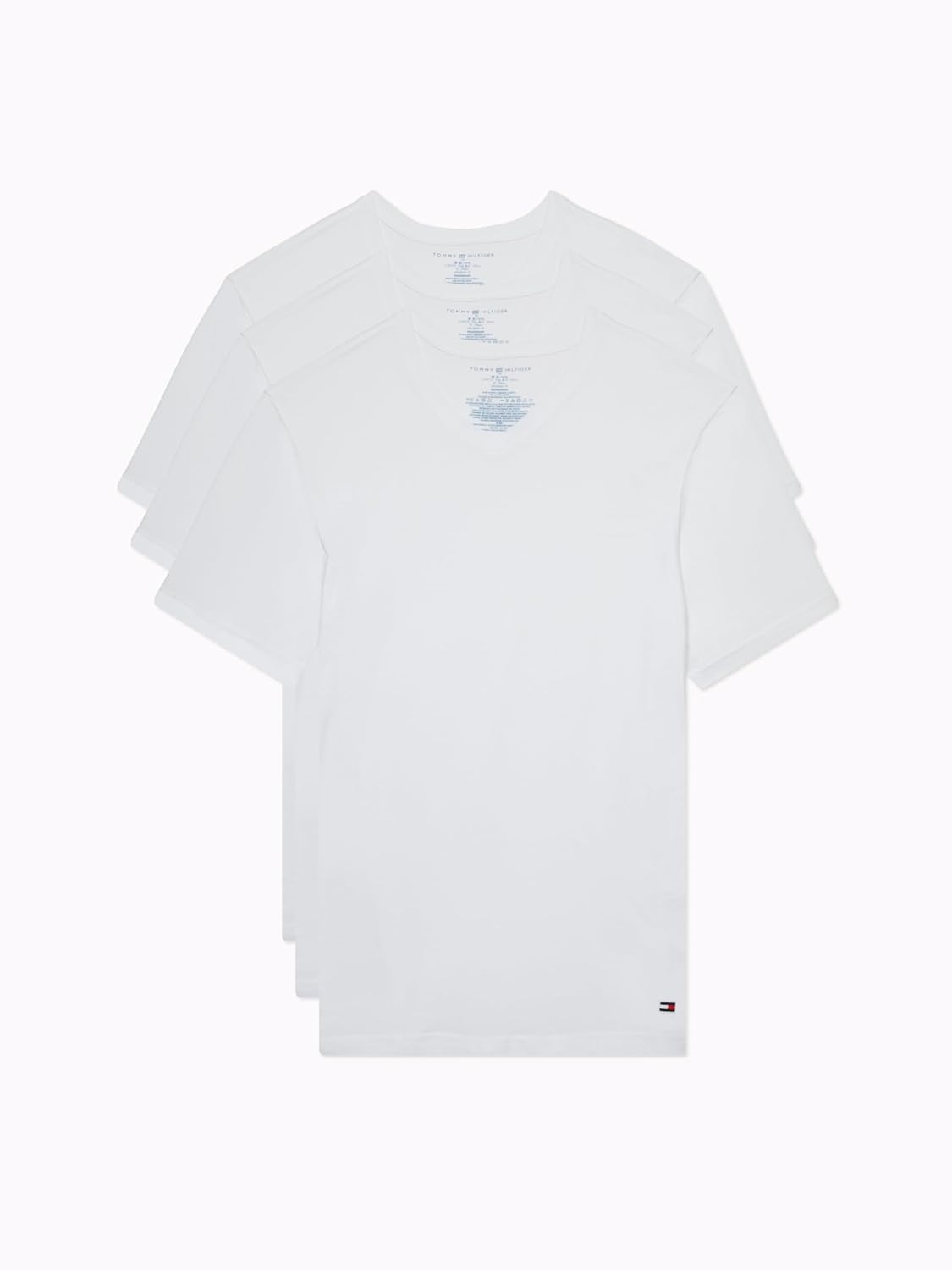 

Комплект из 3 классических мужских хлопковых маек Tommy Hilfiger с V-образным вырезом, V Neck - 3 White