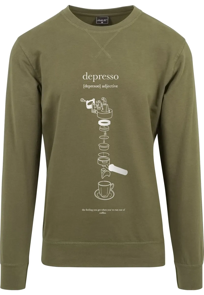 

Свитер MisterTee с круглым вырезом "MisterTee Men's Depresso Crewneck", оливковый