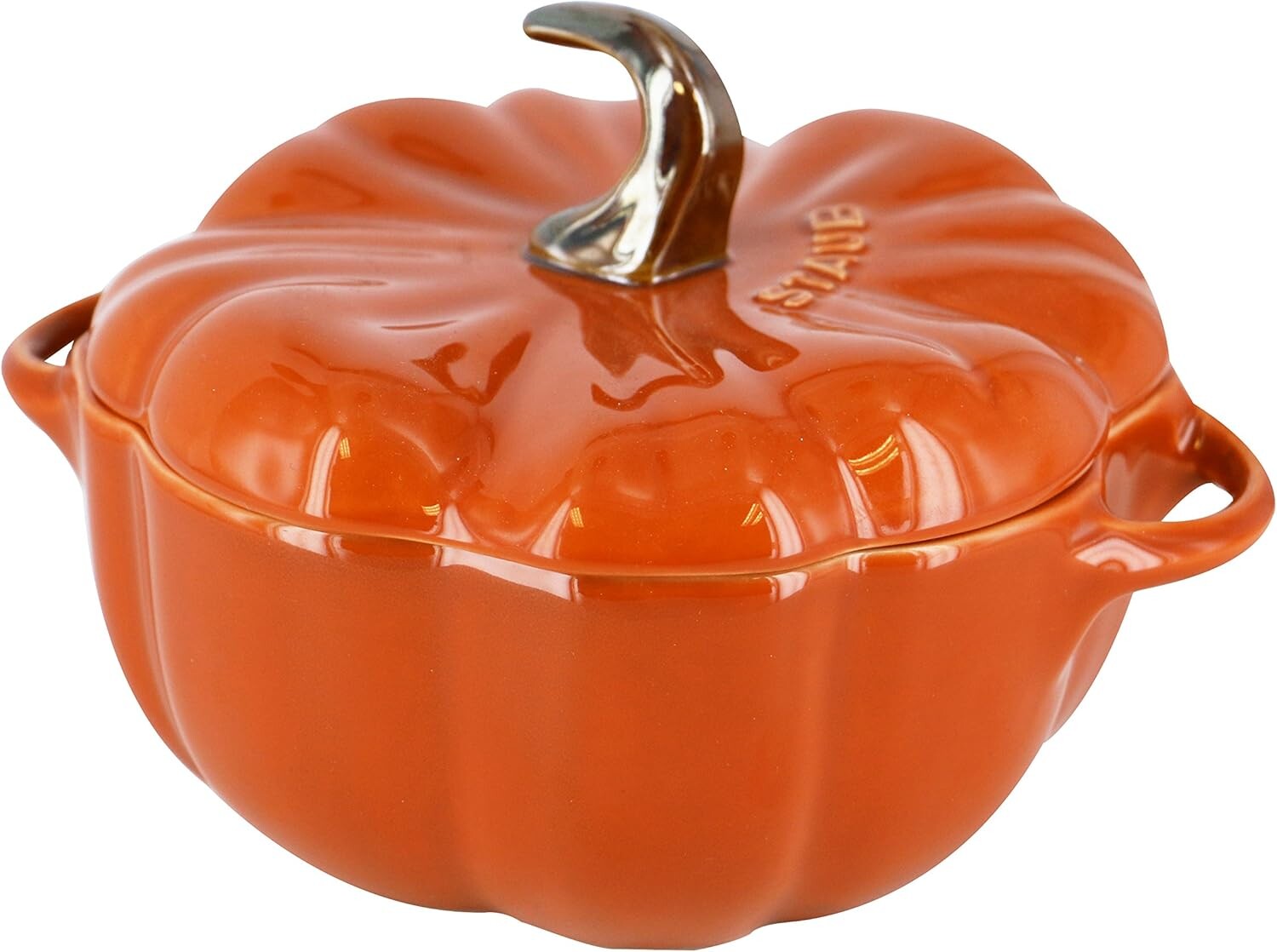 

Staub La Cocotte Special Shape 40511-555 Тыквенный кокот 5,1 дюйма (13 см) Керамический жаропрочный контейнер для хранения, можно использовать в микроволновой печи