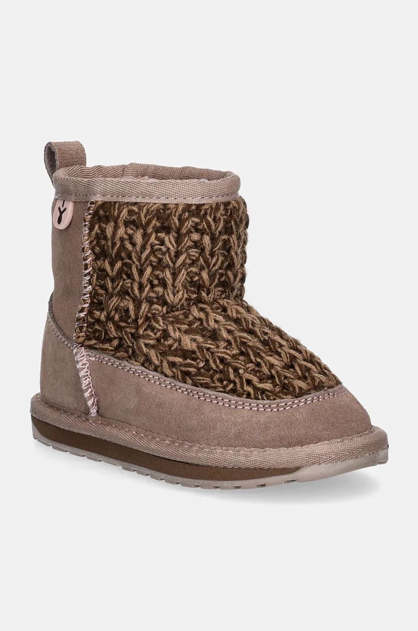 Детские зимние ботинки Emu Australia Mauboy Knit, коричневый — фото 2
