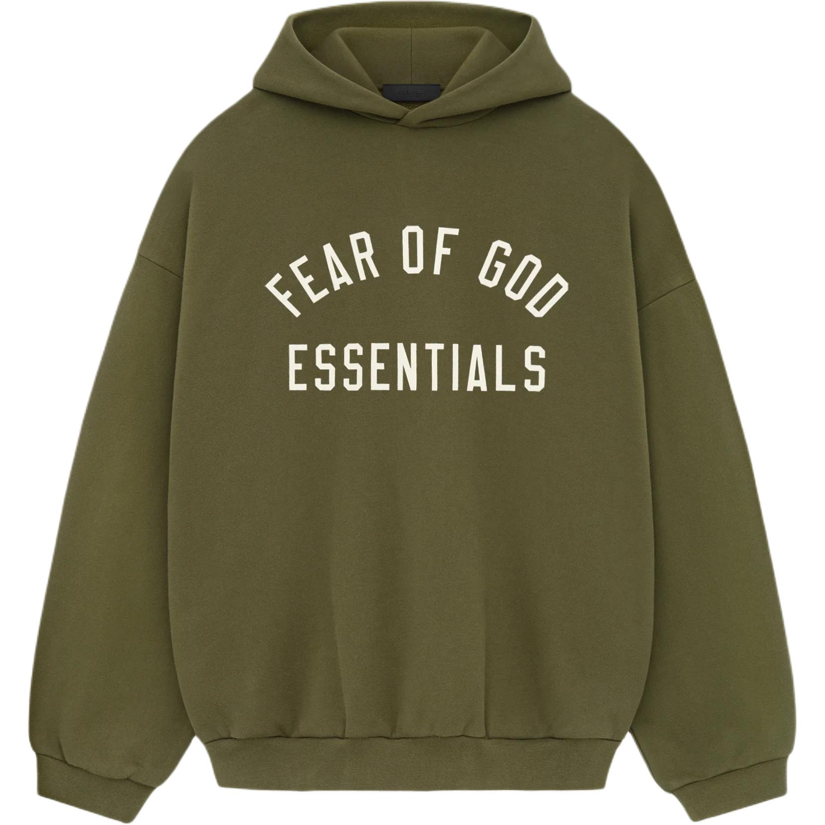 

Флисовая толстовка с капюшоном Fear Of God Essentials, зеленый