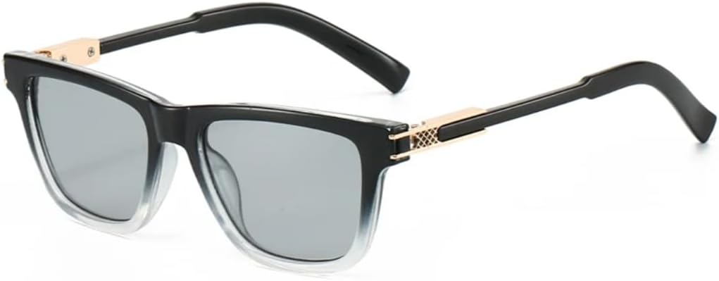 

Ретро квадратные солнцезащитные очки для женщин, градиентные, защита от УФ-излучения UV400, модные для мужчин, для активного отдыха, в стиле панк TVTBBVV, Black Light Gray