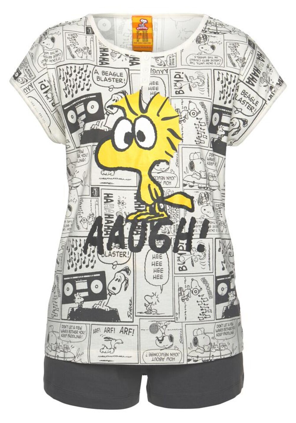 

Короткий пижамный комплект PEANUTS, серый