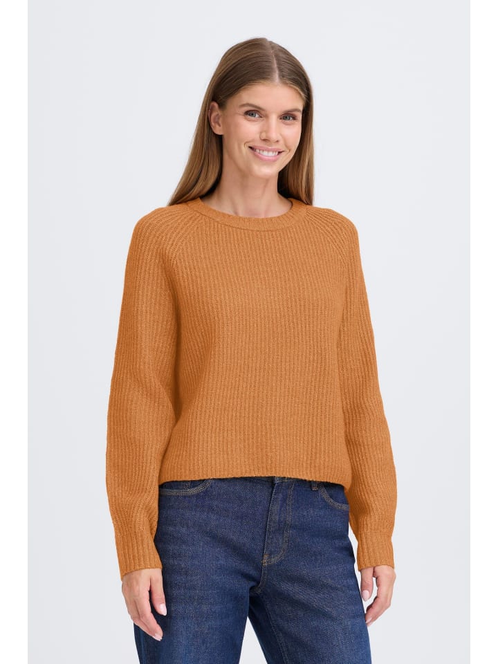 

Oxmo Вязаный свитер OXFansi коричневого цвета