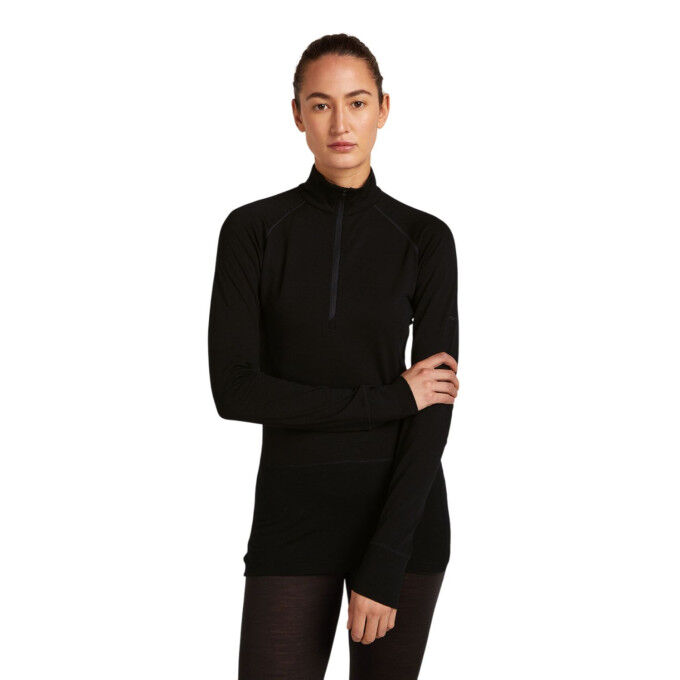 

Женская терморубашка ICEBREAKER 200 ZoneKnit с полумолнией - черная, Черный, Женская терморубашка ICEBREAKER 200 ZoneKnit с полумолнией - черная