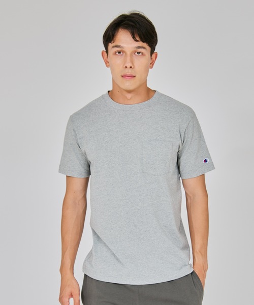 

Мужская футболка с коротким рукавом и нагрудным карманом Champion, серый