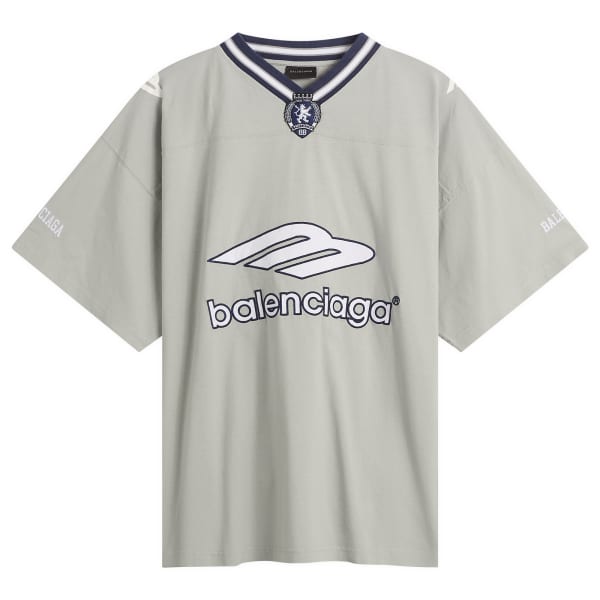 

Футболка большого размера для американского футбола Balenciaga, серый/белый