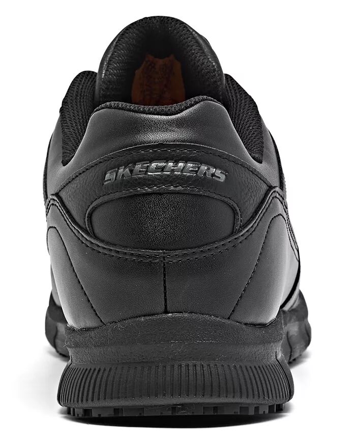Мужские рабочие кроссовки свободного кроя Nampa Slip Resistant Work Casual от Finish Line Skechers, черный — фото 3