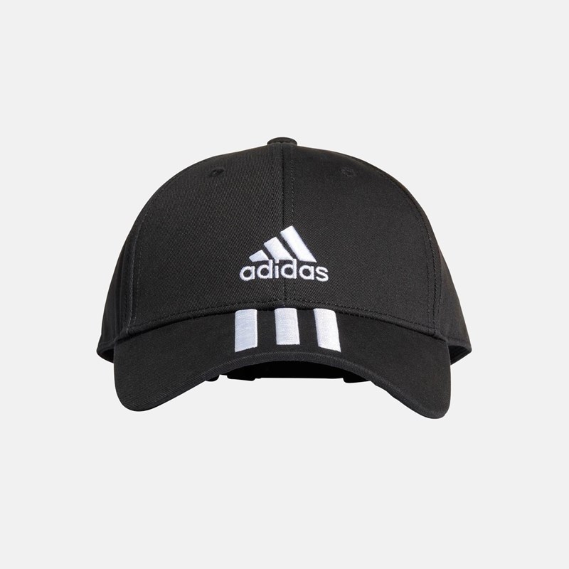 

Бейсболка из твила с 3 полосками Adidas, черный
