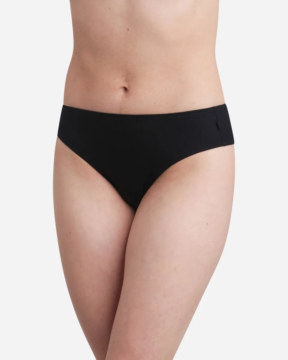 

Мини-трусы из органического хлопка и атласа Playtex, черный