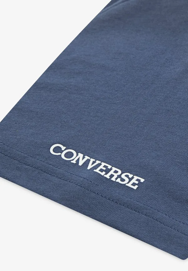 Футболка с принтом в виде кроссовок в стиле пэчворк Converse, Slacker Blue — фото 3