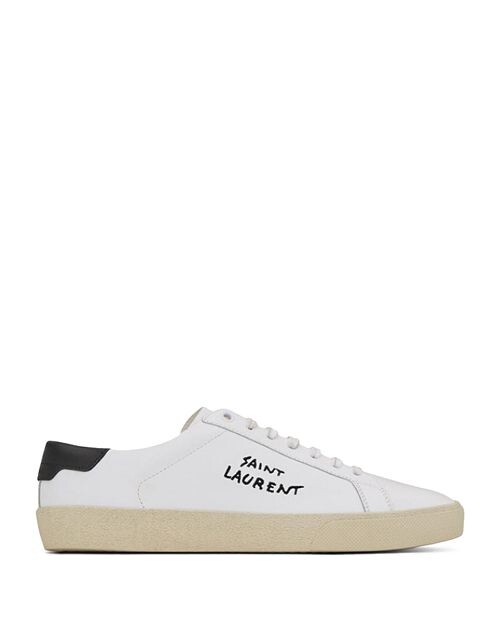 

Кожаные кроссовки Court Classic Sl/06 с вышивкой Saint Laurent, цвет White, Белый, Кожаные кроссовки Court Classic Sl/06 с вышивкой Saint Laurent, цвет White