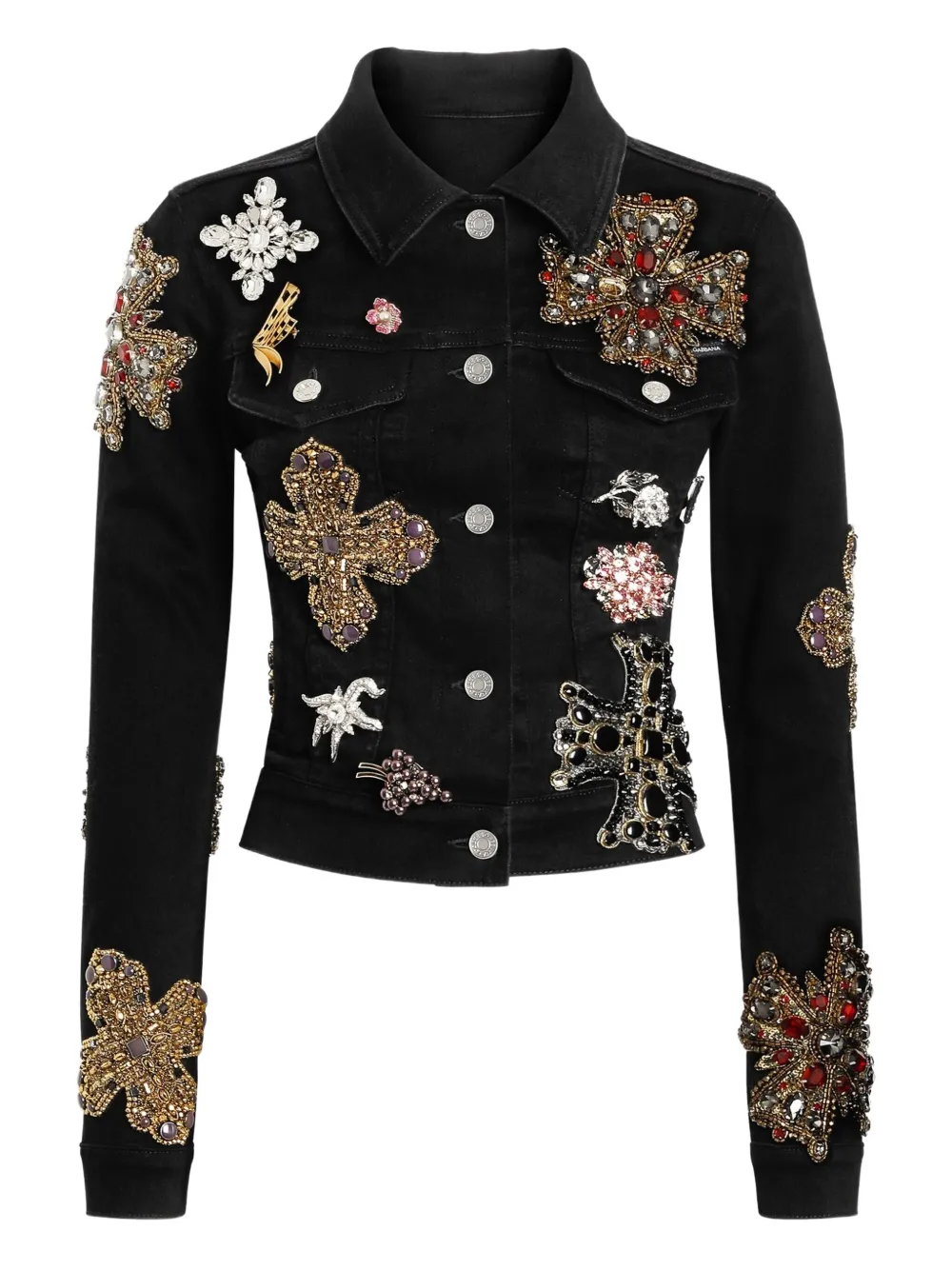 

Декорированная джинсовая куртка DOLCE & GABBANA, черный