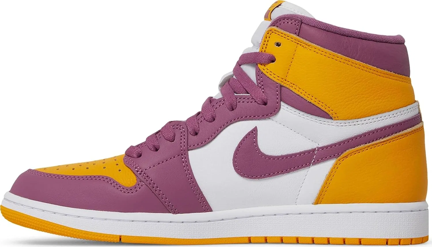 Кроссовки Nike Jordan 1 унисекс, University Gold Light Bordeaux — фото 2