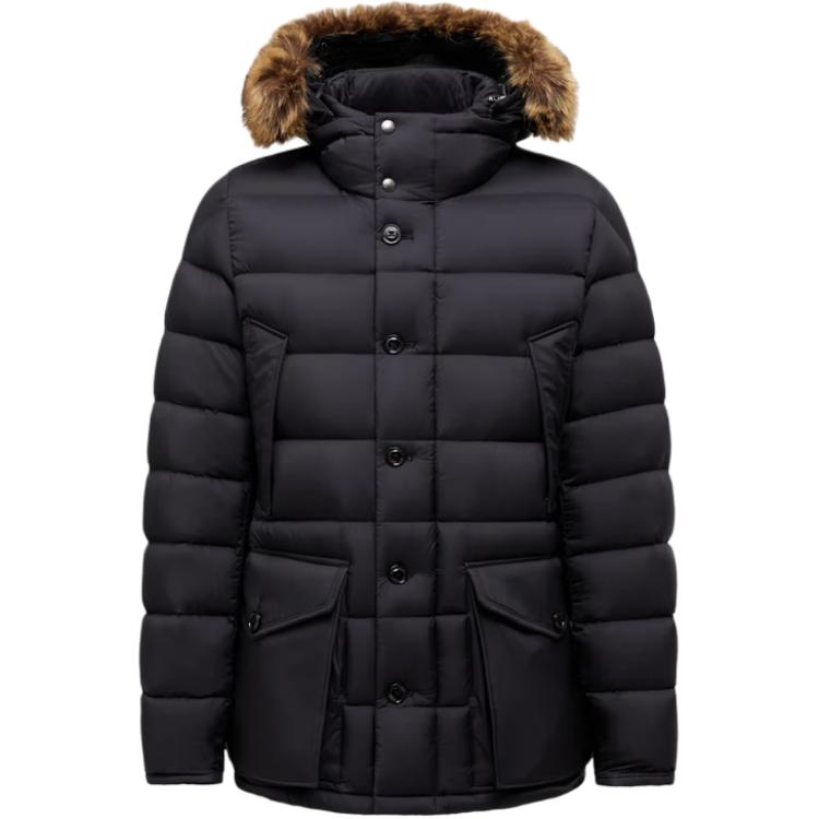 

Пуховая куртка средней длины Clunye с капюшоном Moncler, черный