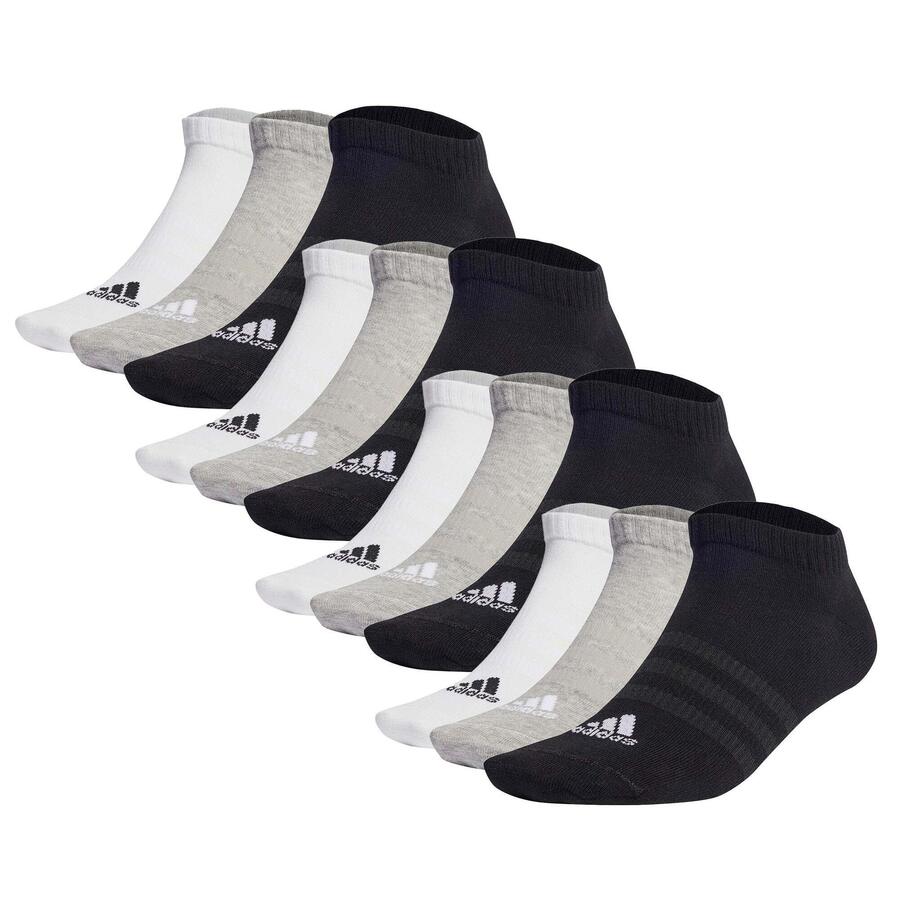 

ADIDAS Носки унисекс, упаковка из 12 пар тонких и лёгких спортивных носков с низкой посадкой