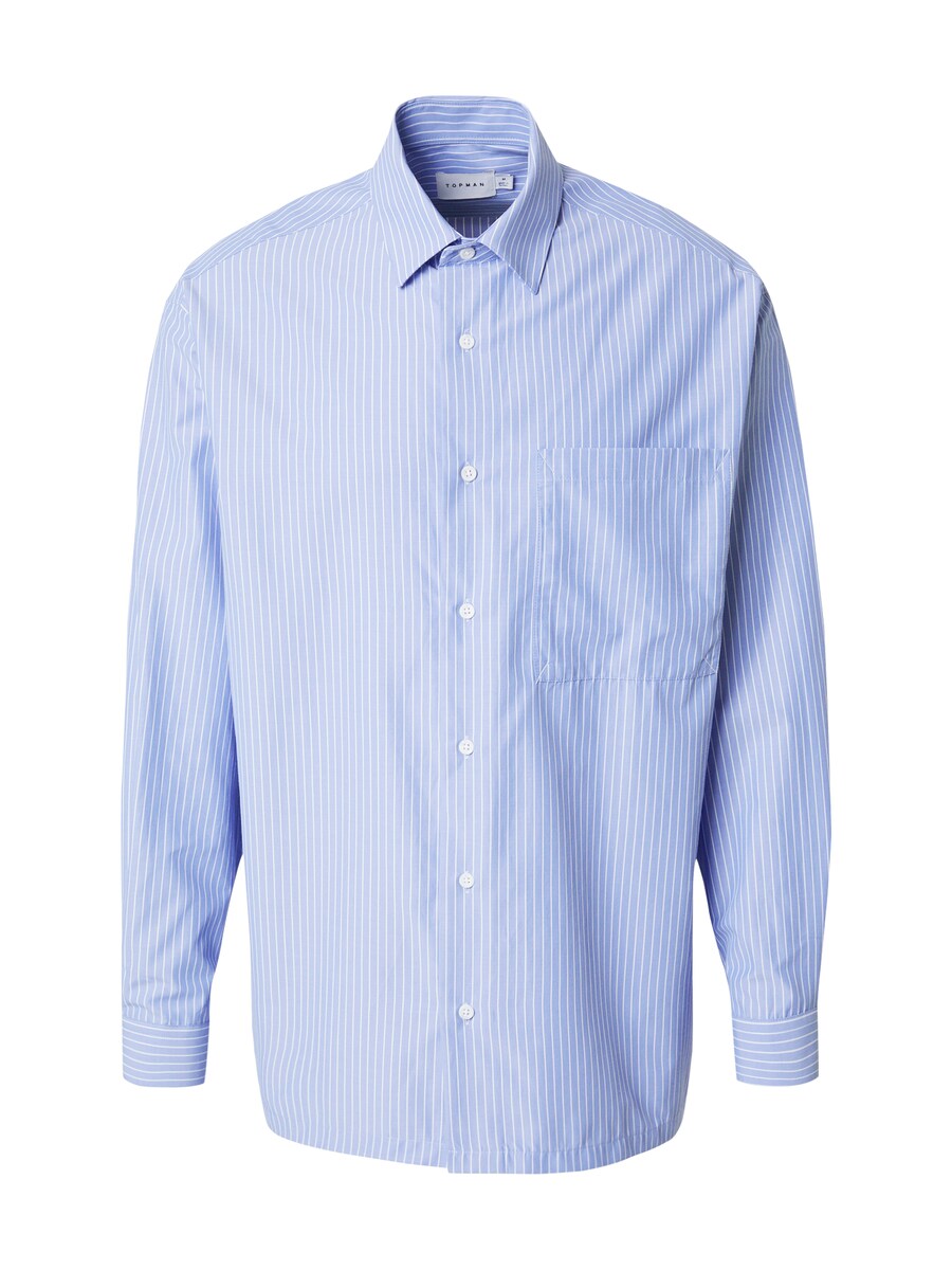 

Рубашка на пуговицах Comfort fit TOPMAN, светло-синий