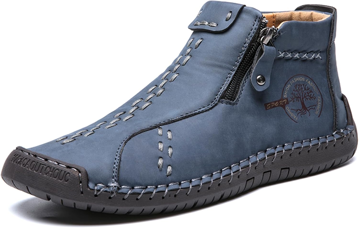 

Мужские кожаные слипоны VOCECO, модные кроссовки, повседневная обувь, синий