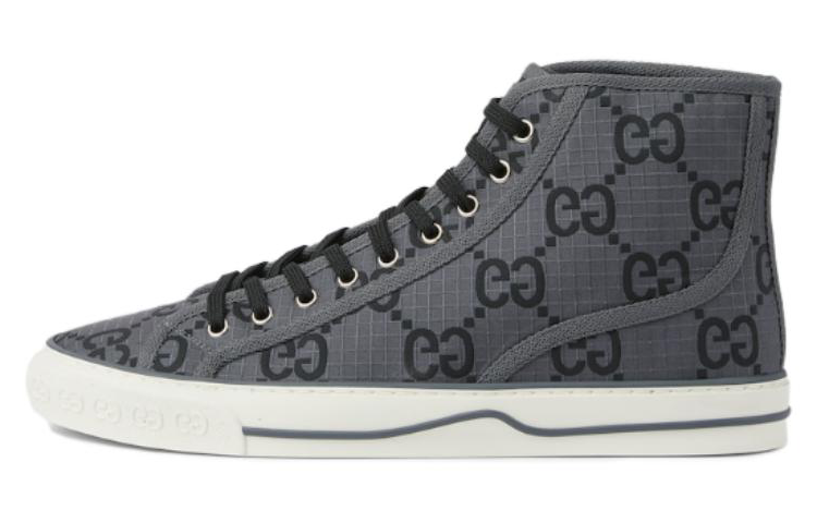 

GUCCI Теннисные кроссовки 1977 года, высокие, «GG Monogram Grey Black»