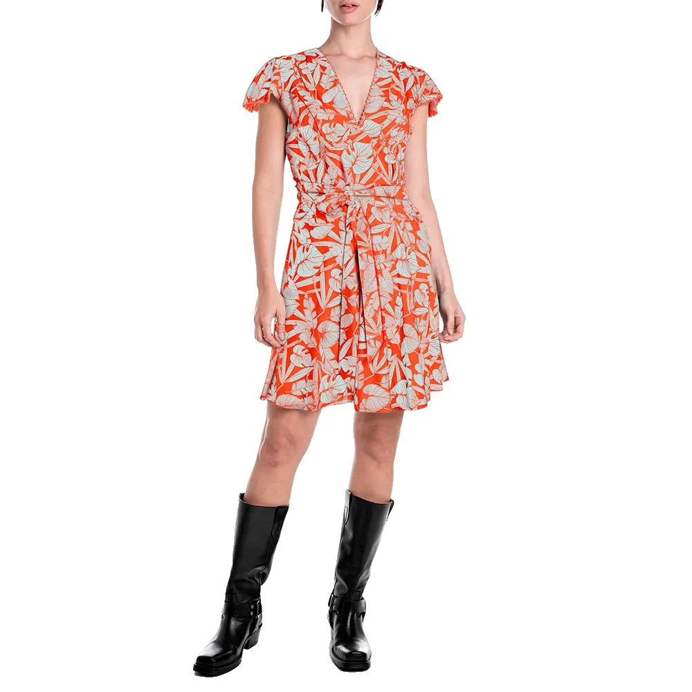 

Платье Replay W9112.000.75014 short sleeve short, оранжевый