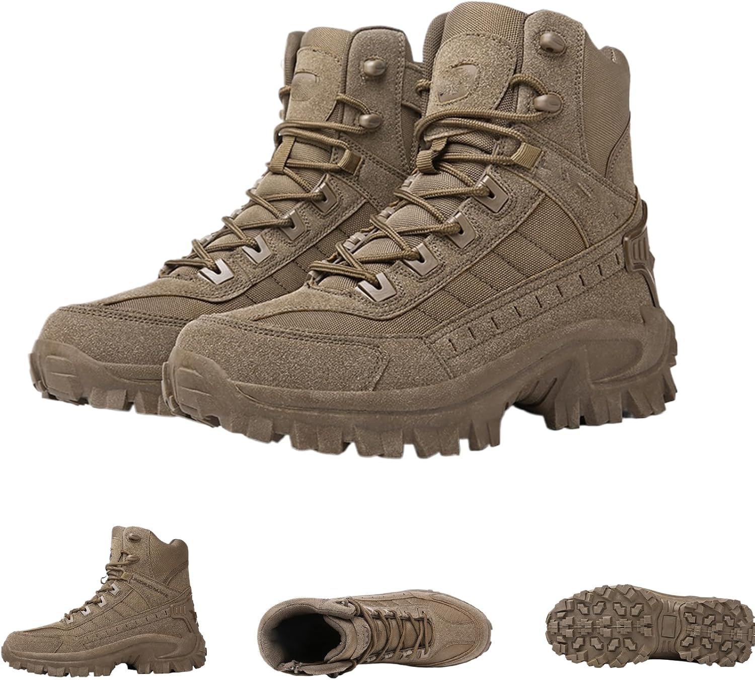 

Мужские ортопедические ботинки с антипрокольной защитой, водонепроницаемые, легкие, тактические ботинки-слипон для походов, с прочной противоскользящей подошвой для работы на открытом воздухе Generic, коричневый