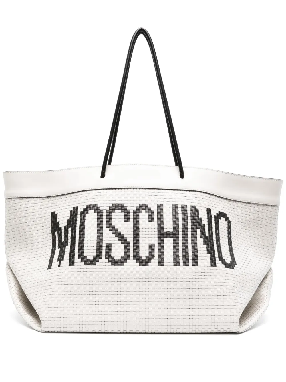 

Сумка-тоут с логотипом Moschino, белый