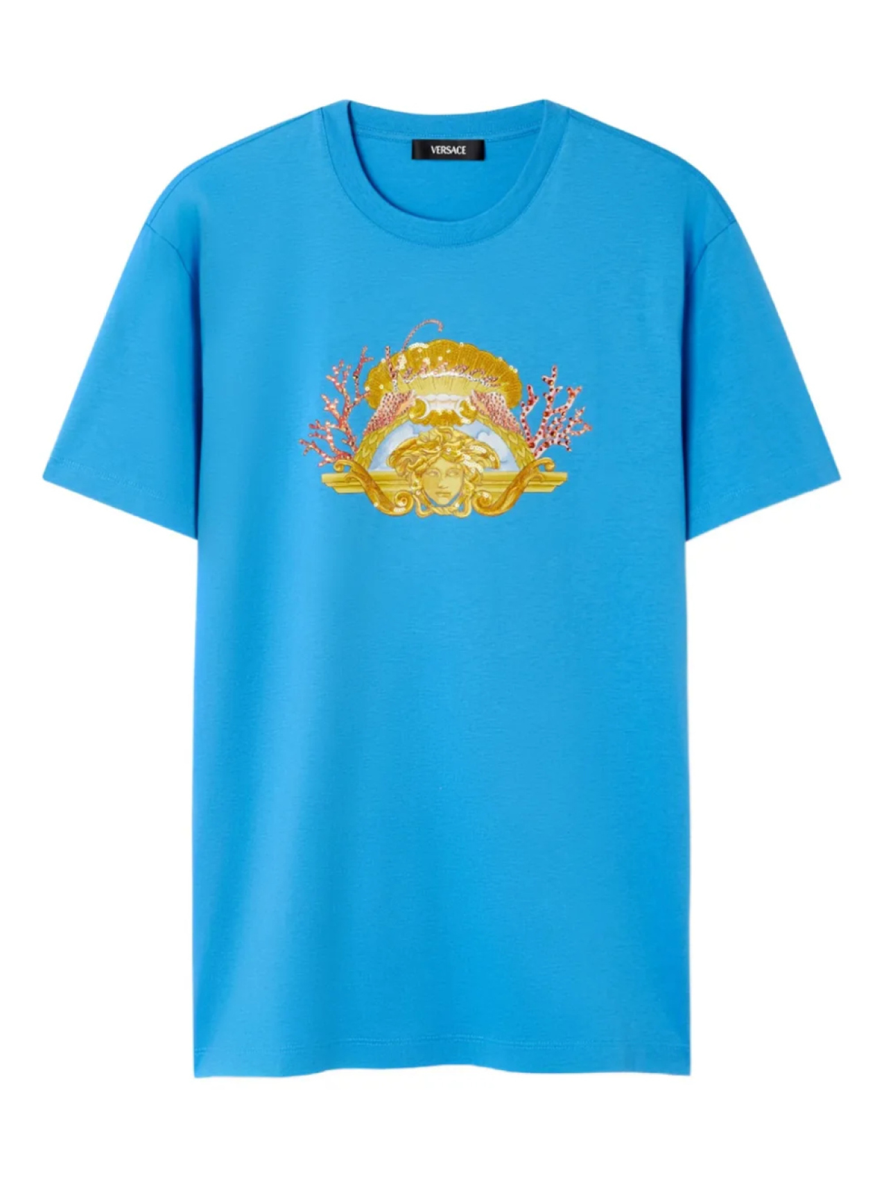 

Versace футболка с принтом Medusa, синий