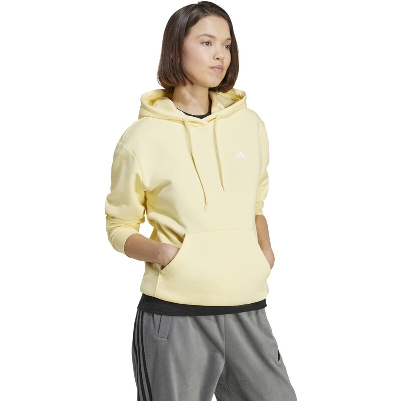 Толстовка с капюшоном, небольшой логотип, уютная и комфортная Adidas, цвет almyel — фото 4