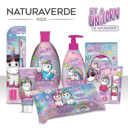 Зубная щетка Kids Be A Unicorn со средней щетиной — забавная зубная щетка для детей, Naturaverde — фото 3