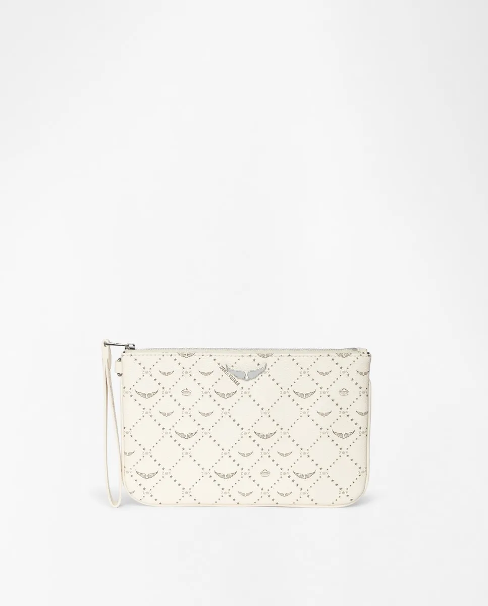 

Сумка-тоут Z Pouch из холщовой ткани с монограммой Zadig & Voltaire, белый