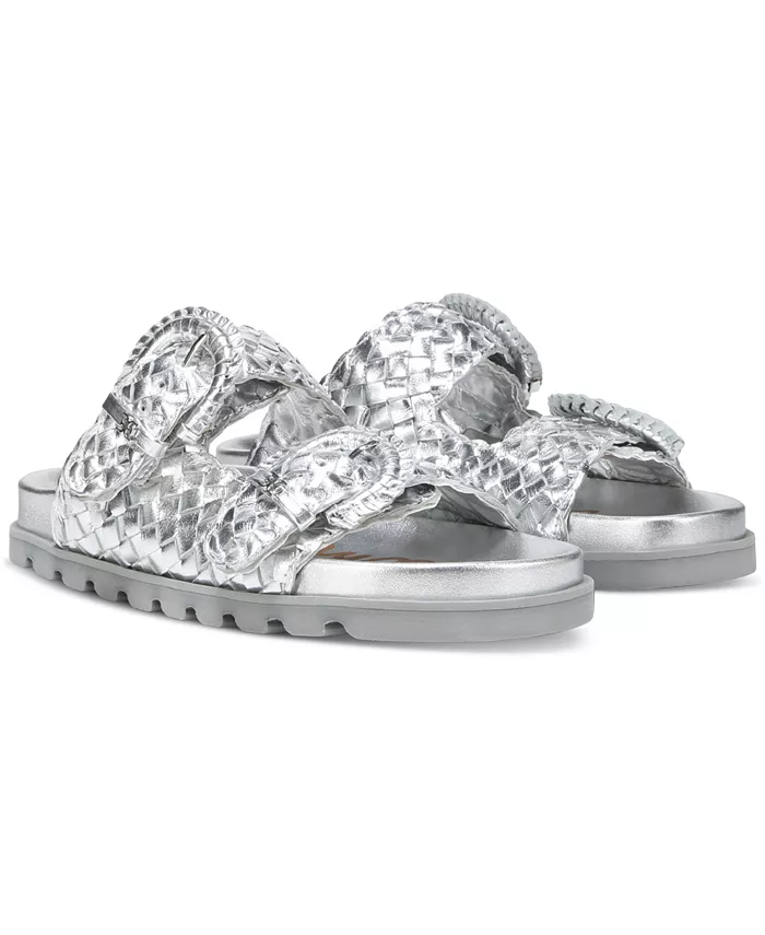 Женские босоножки Tiffanie Slide на плоской подошве Sam Edelman, коричневый