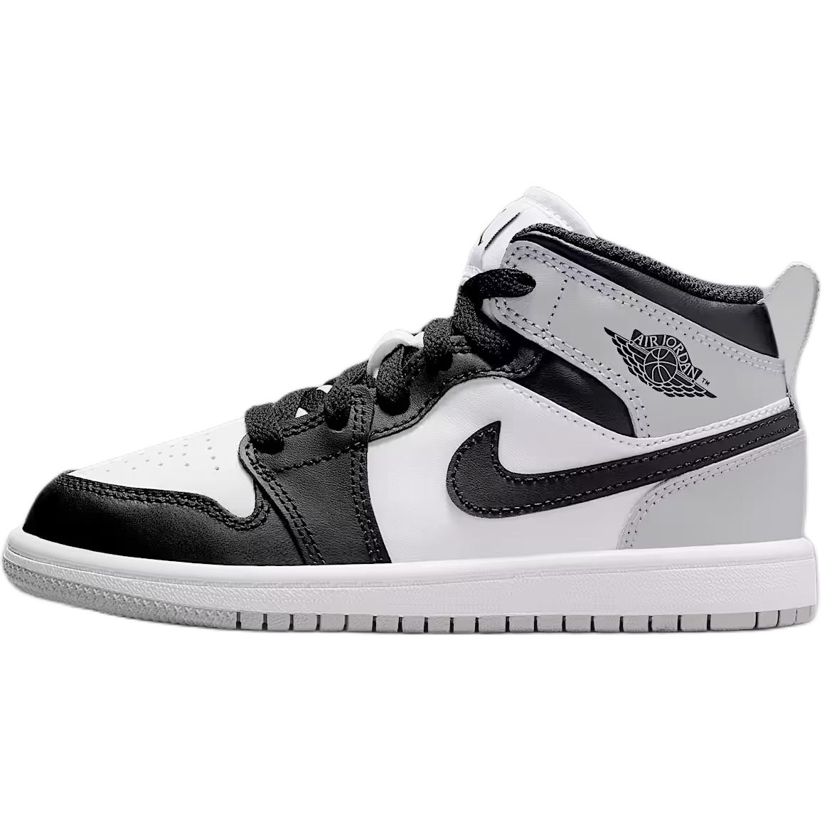 

Jordan Air 1 Abrasion Resistant Mid top детские баскетбольные кроссовки White Black для детей 3-7 лет