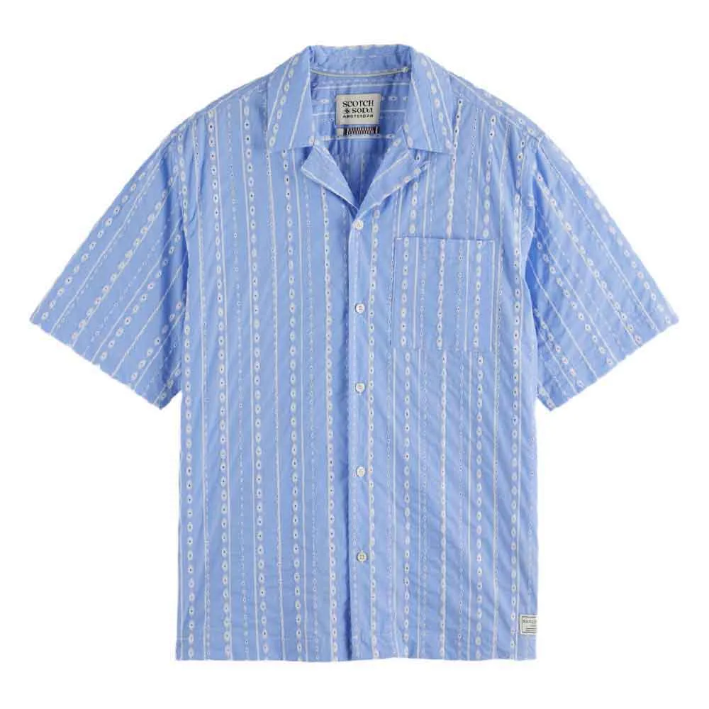 

Рубашка с коротким рукавом Scotch & Soda 180330 Relaxed Fit, синий