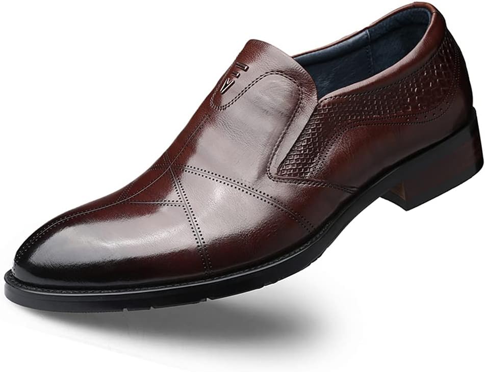 

Мужские кожаные туфли, праздничные туфли для вечеринок, банкетов, свадеб, британский стиль, офисные классические туфли, коричневые, 40/UK 7/US 7.5 Grvpm