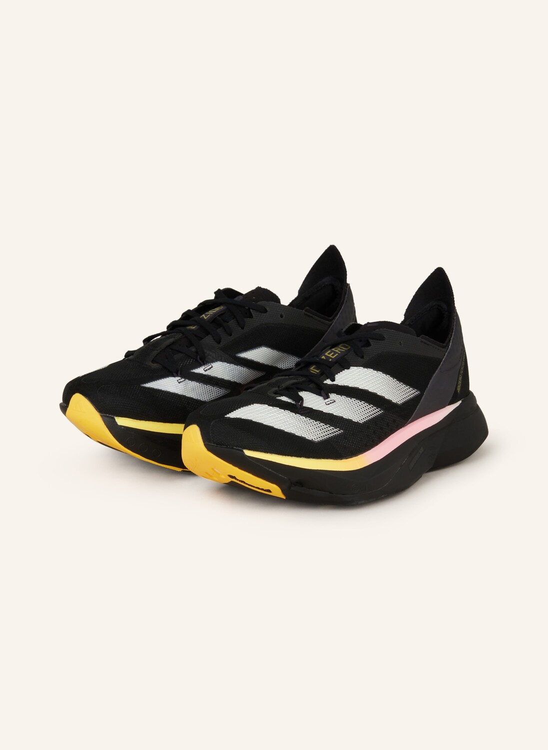

Кроссовки adizero adios pro 3 adidas, черный/белый