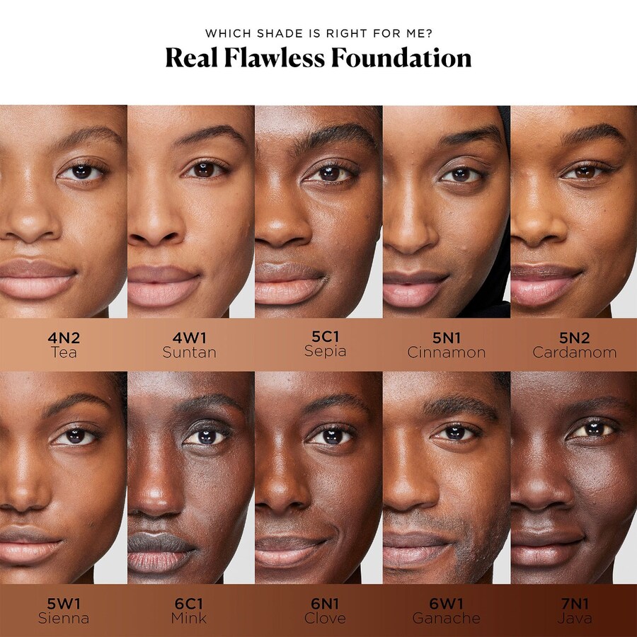 Невесомая, идеально подходящая водостойкая тональная основа Real Flawless Laura Mercier, 1 oz /30 mL, 5C1 Sepia — фото 3