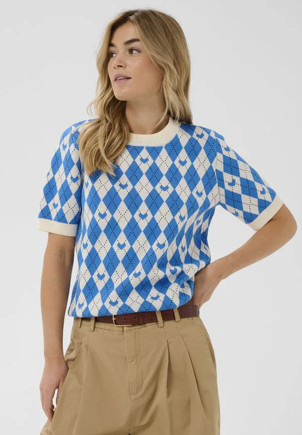 

Футболка с принтом "памилла" Saint Tropez, Blue Shades Argyle Hearts, Синий, Футболка с принтом "памилла" Saint Tropez, Blue Shades Argyle Hearts